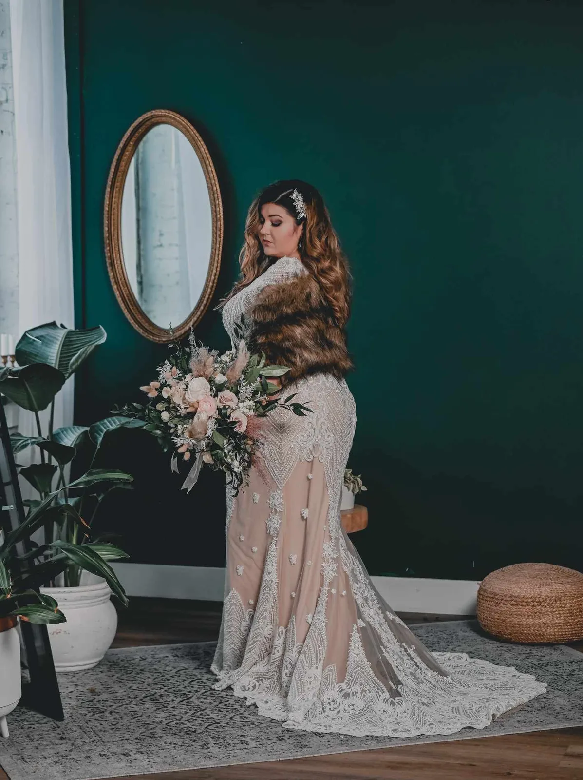 Lace A-Line bridal gown at The Flawless Bride